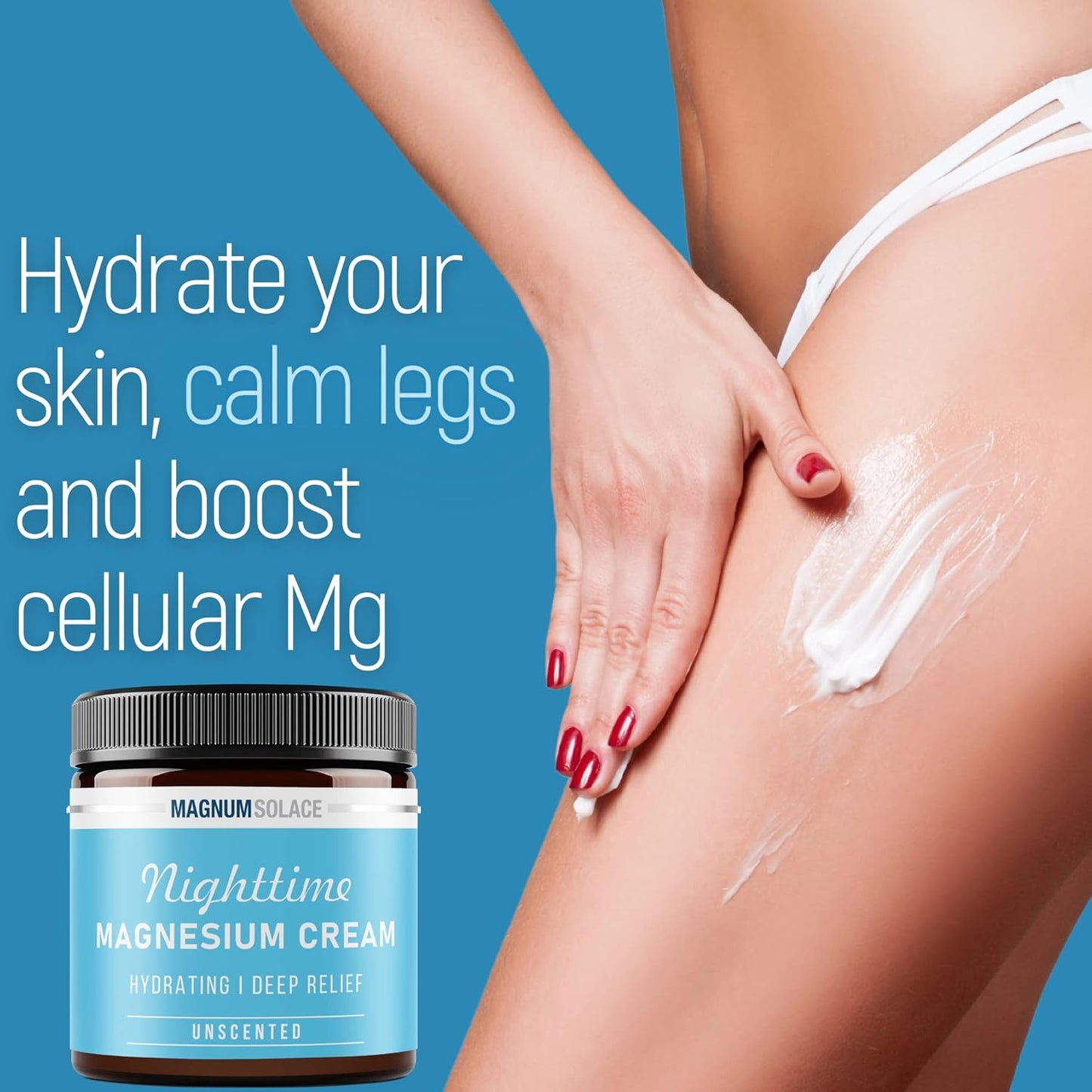 Unscented Magnum Solace Magnesium Flakes & Cream Bundle - Natural Magnesium Relief for Body & Skin - Espot.com.au