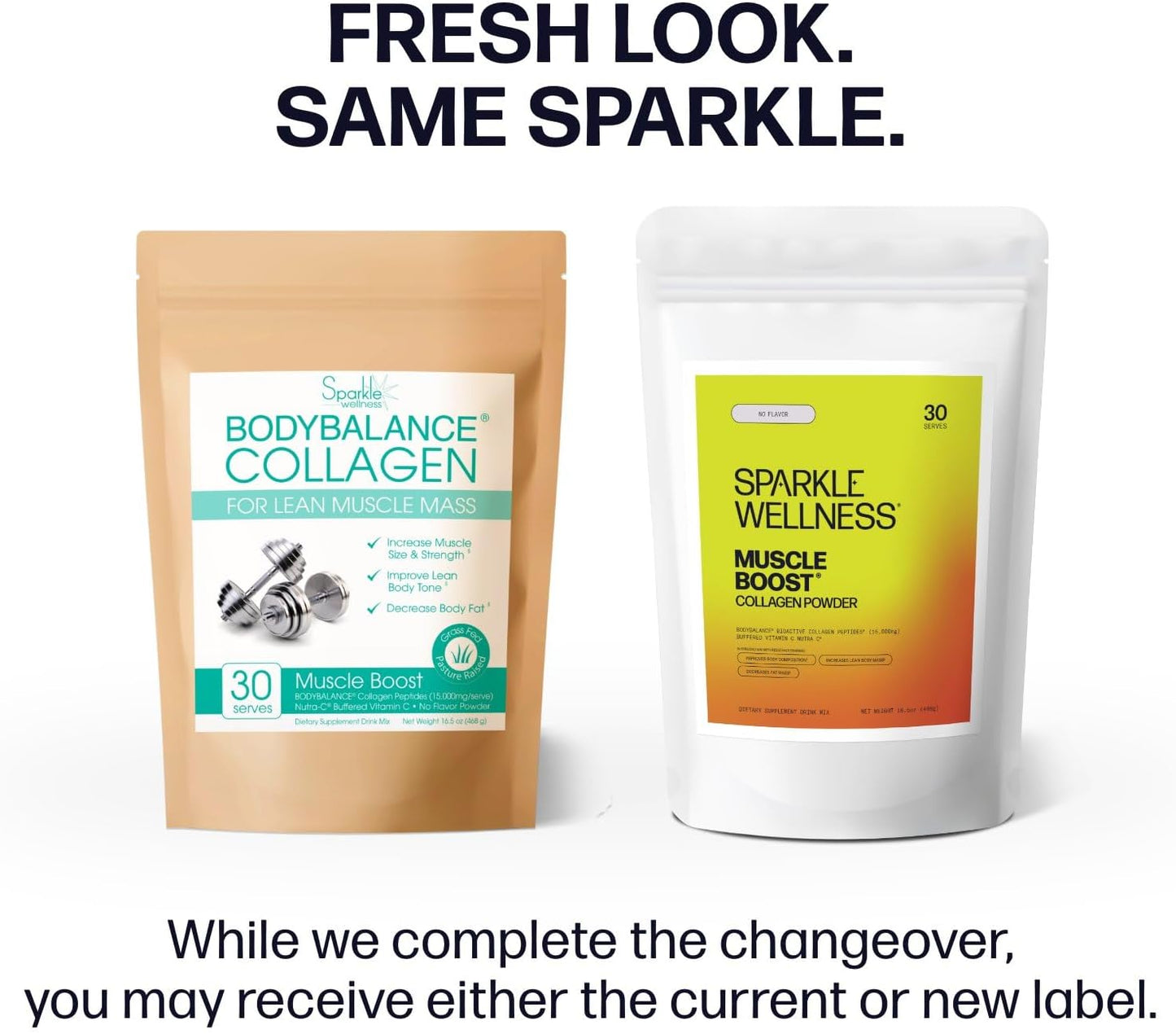 Mixed Berry Muscle Boost Collagen Supplement Powder - 30 Servings | Hydrolyzed BODYBALANCE Collagen Peptides & Buffered Vitamin C for Improved Body Composition | Sparkle Wellness - Espot.com.au