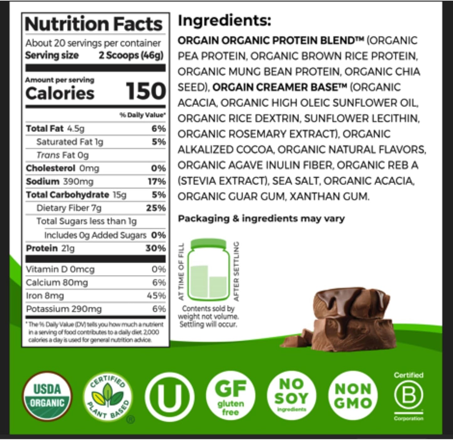 orgain-organic-vegan-protein-powder---creamy-chocolate-fudge-21g-plant-protein-7g-prebiotic-fiber-non-gmo-no-lactose-no-added-sugar---ideal-for-shakes-smoothies-203-lb-2