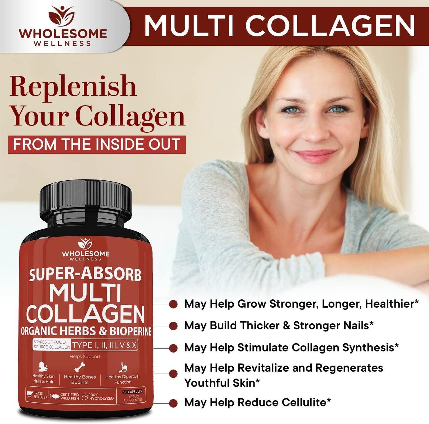 organic-multi-collagen-pills-with-whole-food-multivitamin-for-women---natural-blend-of-collagen-types-i-ii-iii-v-x-herbs-minerals-and-bioperine-5