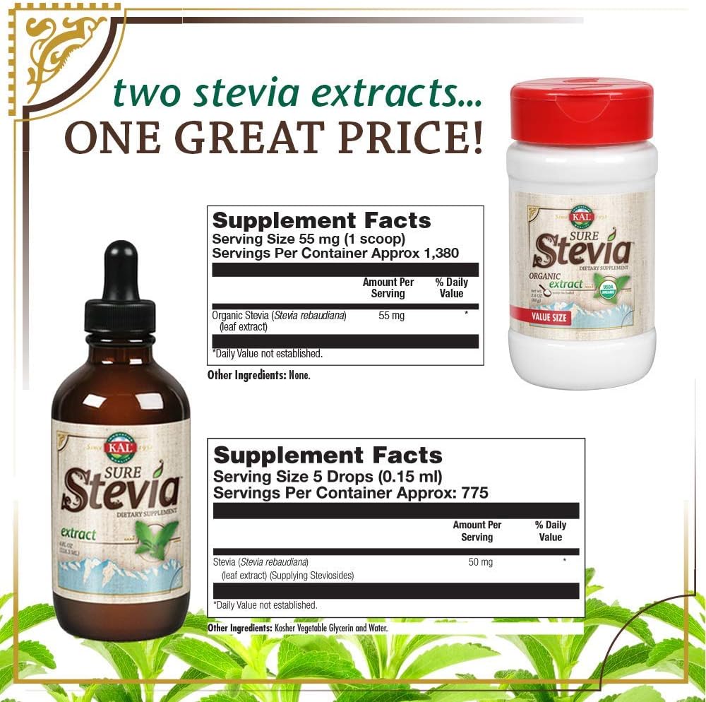 sure-stevia-bundle-liquid-extract-4oz-775-servings-powder-28oz-1380-servings---zero-calorie-low-glycemic-formula-2