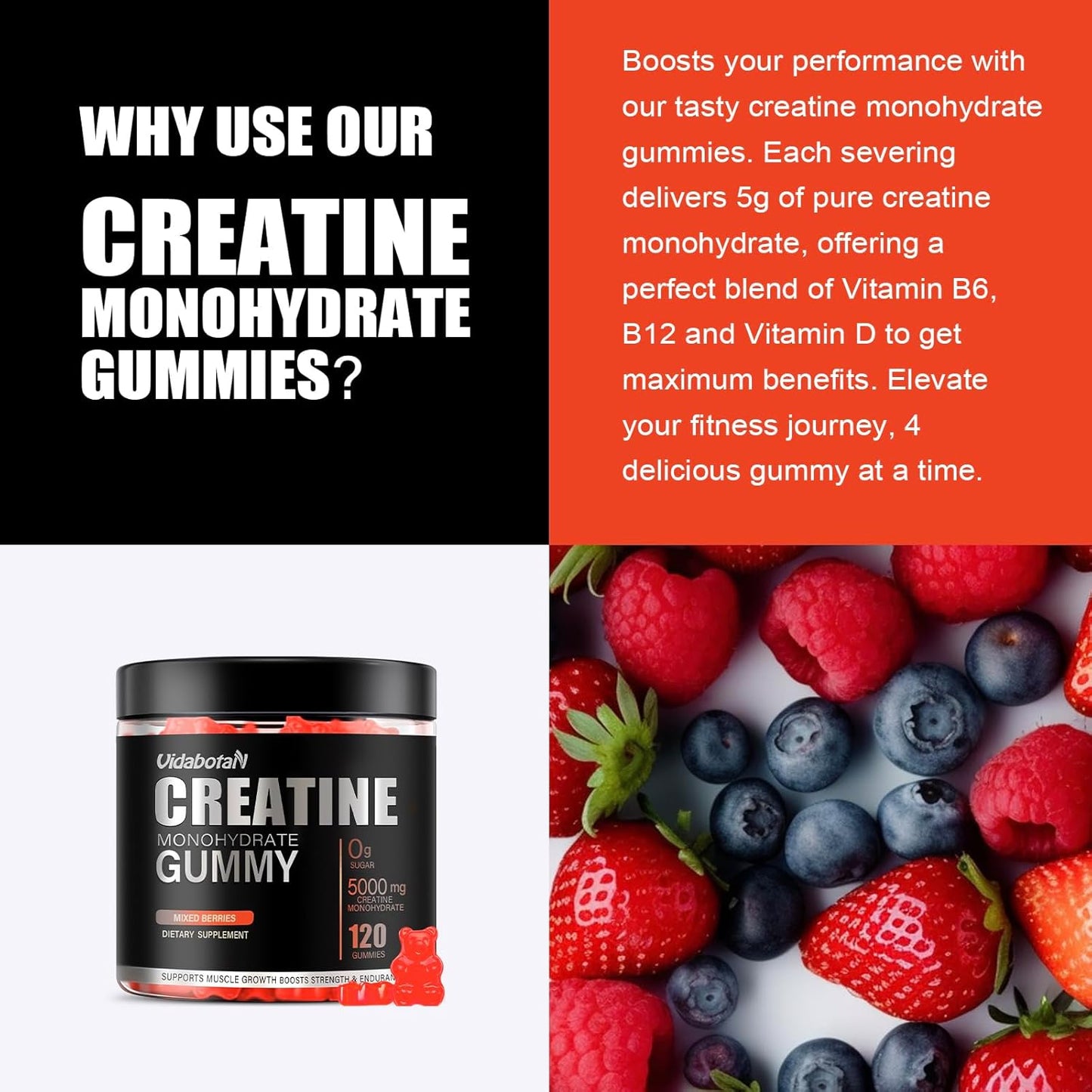 vegan-sugar-free-creatine-gummies-for-muscle-growth---5000mg-chewables-with-l-taurine-b6-b12---natural-mixed-berry-flavor---120-count-7