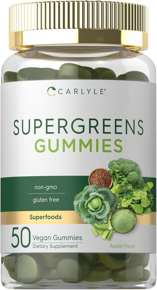 carlyle-supergreens-gummies---apple-flavor---50-count---vegan-non-gmo-gluten-free---dietary-supplement-1