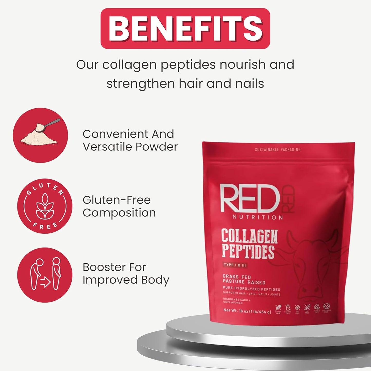 Women's Collagen Peptides Powder - Hydrolyzed for Better Absorption - Supports Skin, Hair, Nails, and Joints - Premium Supplement for Beauty and Wellness - Espot.com.au