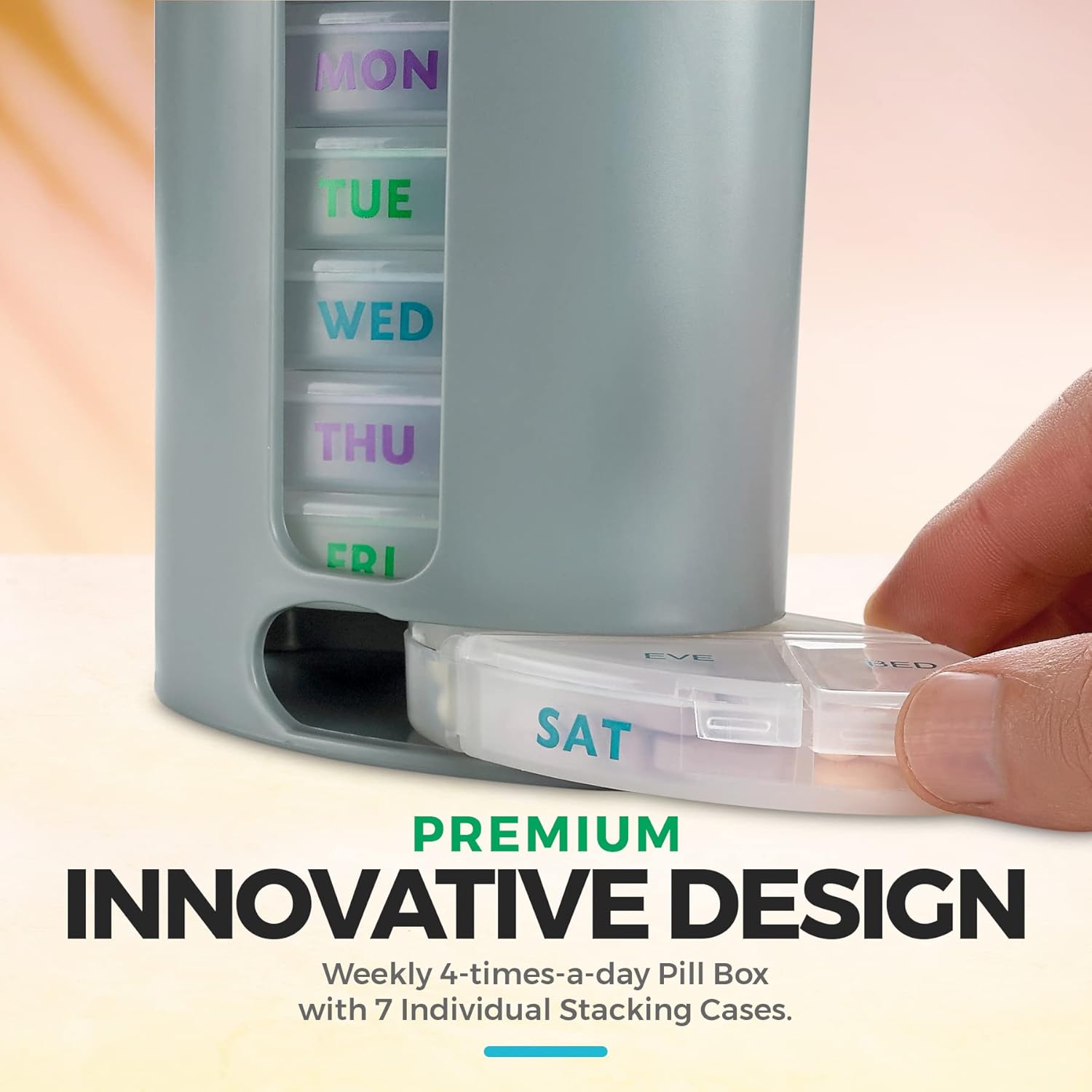 medca-weekly-pill-organizer-with-7-stackable-compartments-for-four-daily-doses---morning-noon-evening-bedtime---grey-7