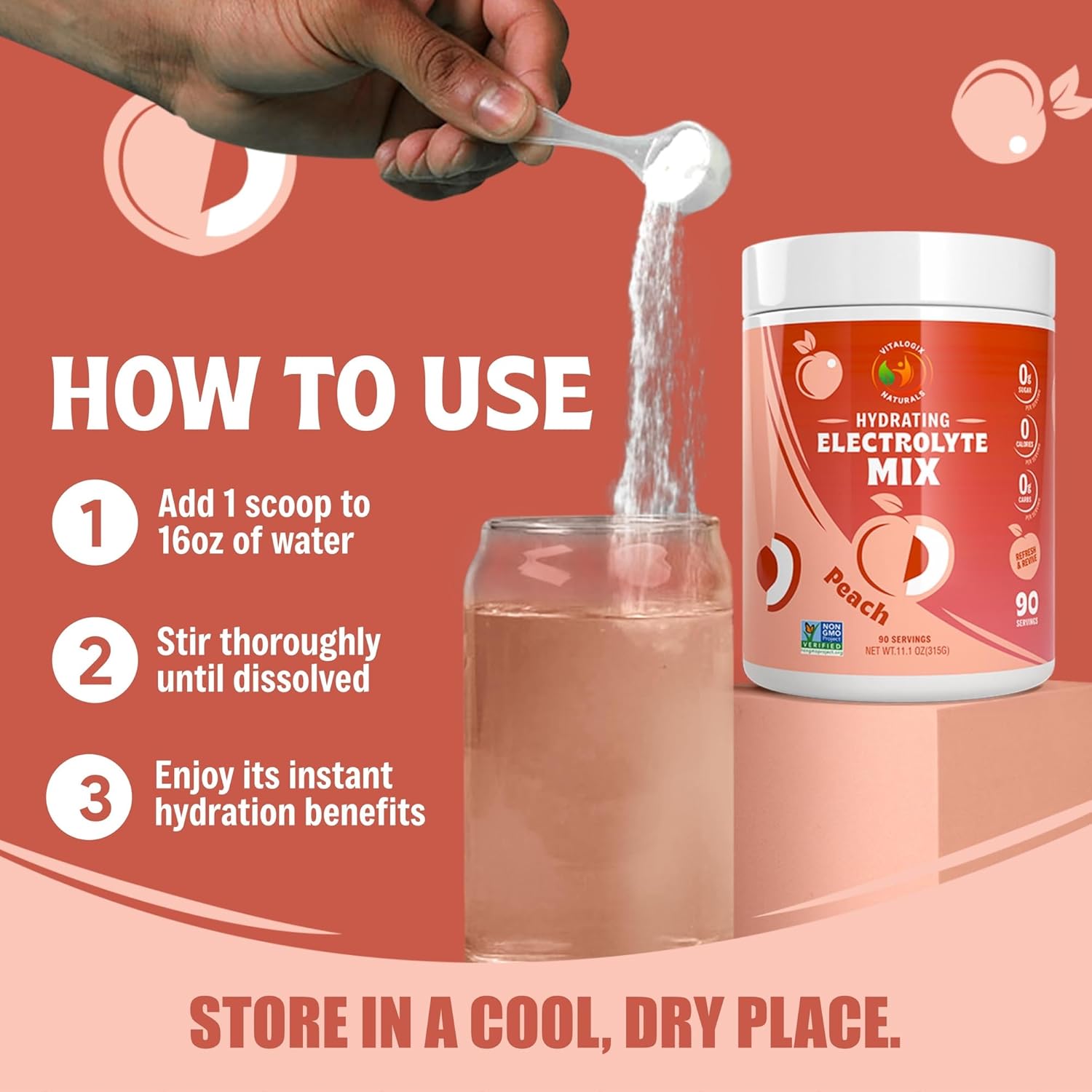 sugar-free-peach-hydration-electrolyte-powder---keto-vegan-friendly-drink-mix-zero-calories-carbs-or-artificial-ingredients---90-servings-5