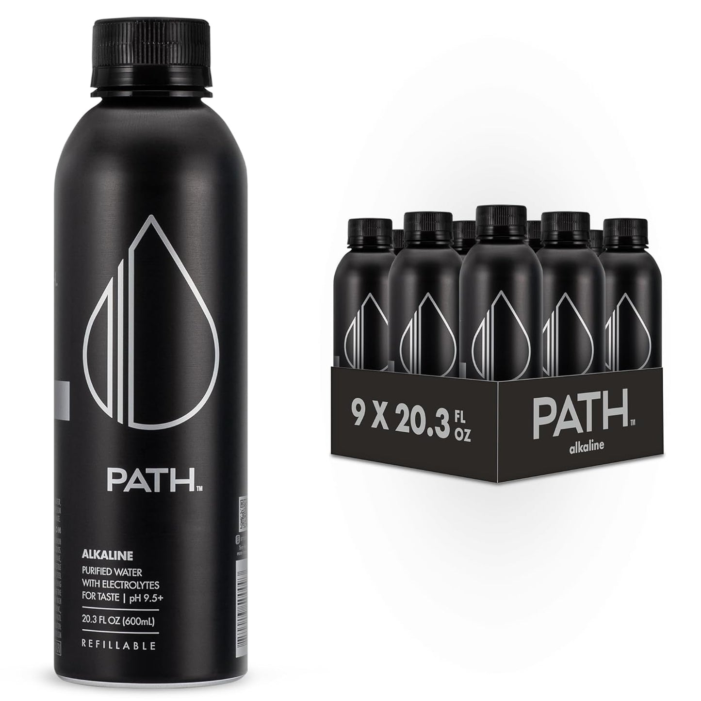 pathwater-alkaline-bottled-water---95-ph-balance-electrolytes-aluminum-bottle---bpa-free-reusable-recyclable---203-fl-oz-pack-of-9-1