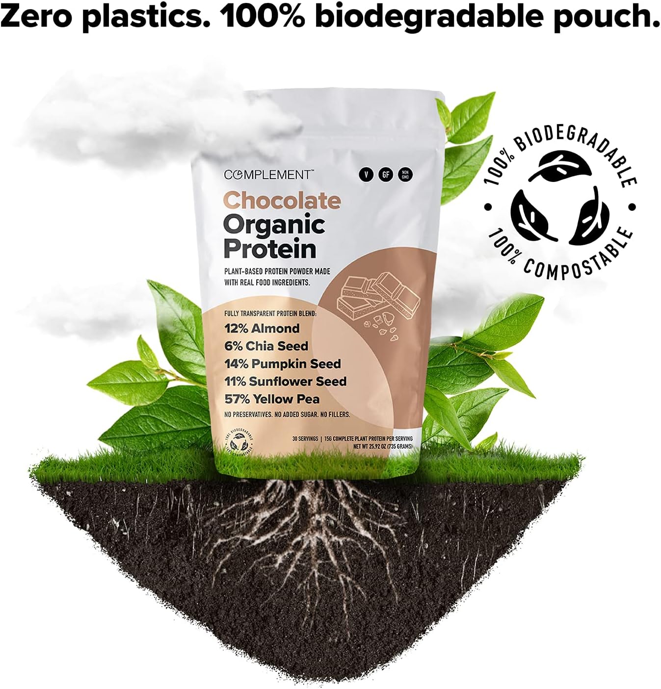 organic-chocolate-vegan-protein-powder---30-servings-low-carb-low-calorie-sugar-free-soy-free-non-gmo-non-dairy---yellow-pea-pumpkin-seed---15g-plant-protein-7
