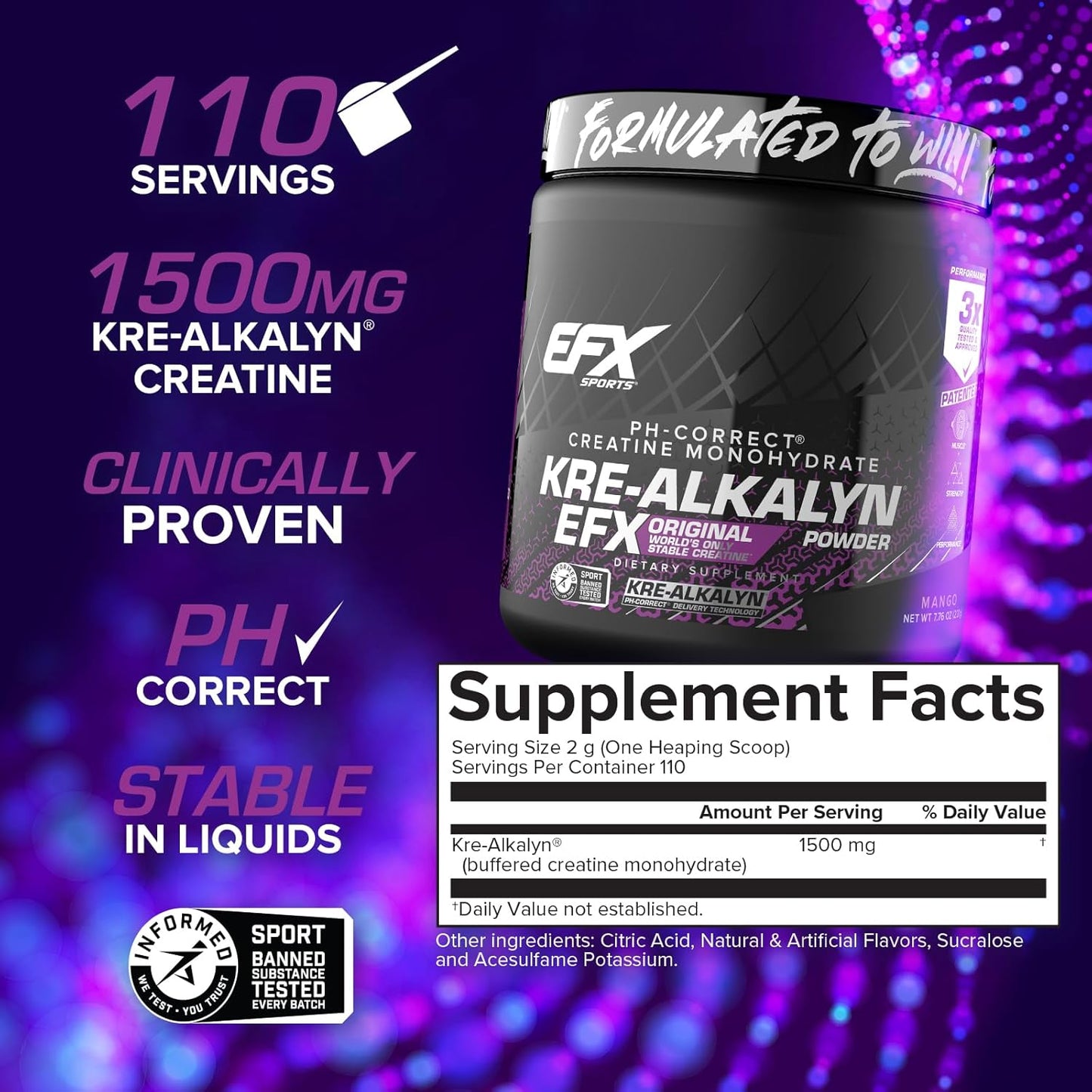 kre-alkalyn-efx-powder---ph-correct-creatine-monohydrate-supplement-for-strength-muscle-growth---110-servings---mango-flavor-3