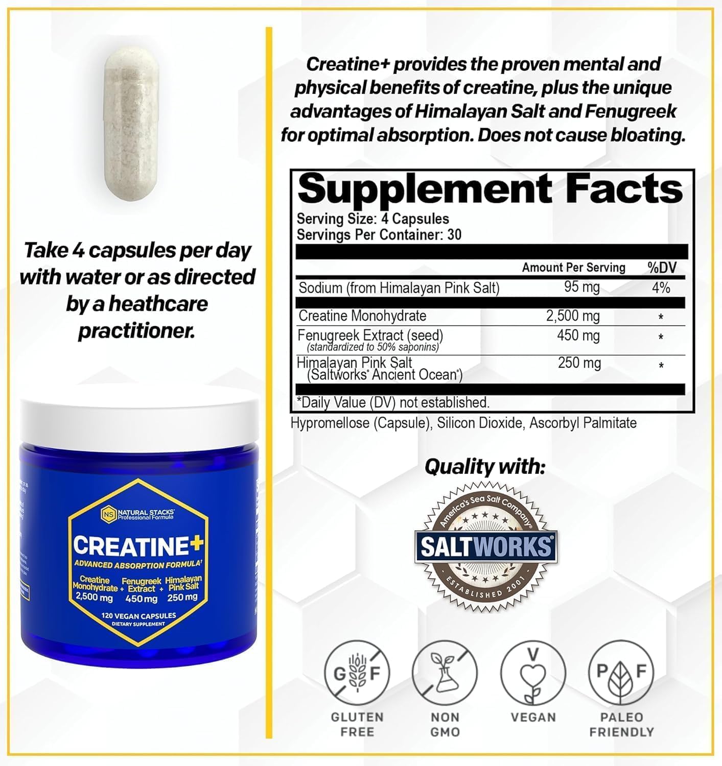 MagTech Magnesium and Creatine Monohydrate Bundle - Chelated Magnesium Complex for Brain Health and Strength - 210 Capsules - Espot.com.au