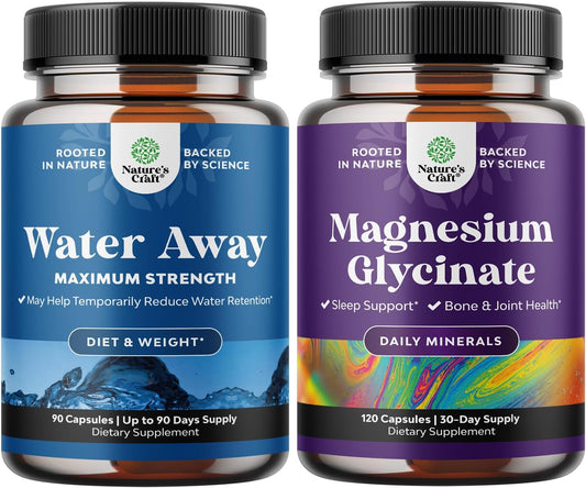 water-away-pills-maximum-strength-bundle---herbal-diuretic-for-fast-bloating-relief-with-pure-magnesium-glycinate---promotes-mood-sleep-and-relaxation---400mg-per-serving-1