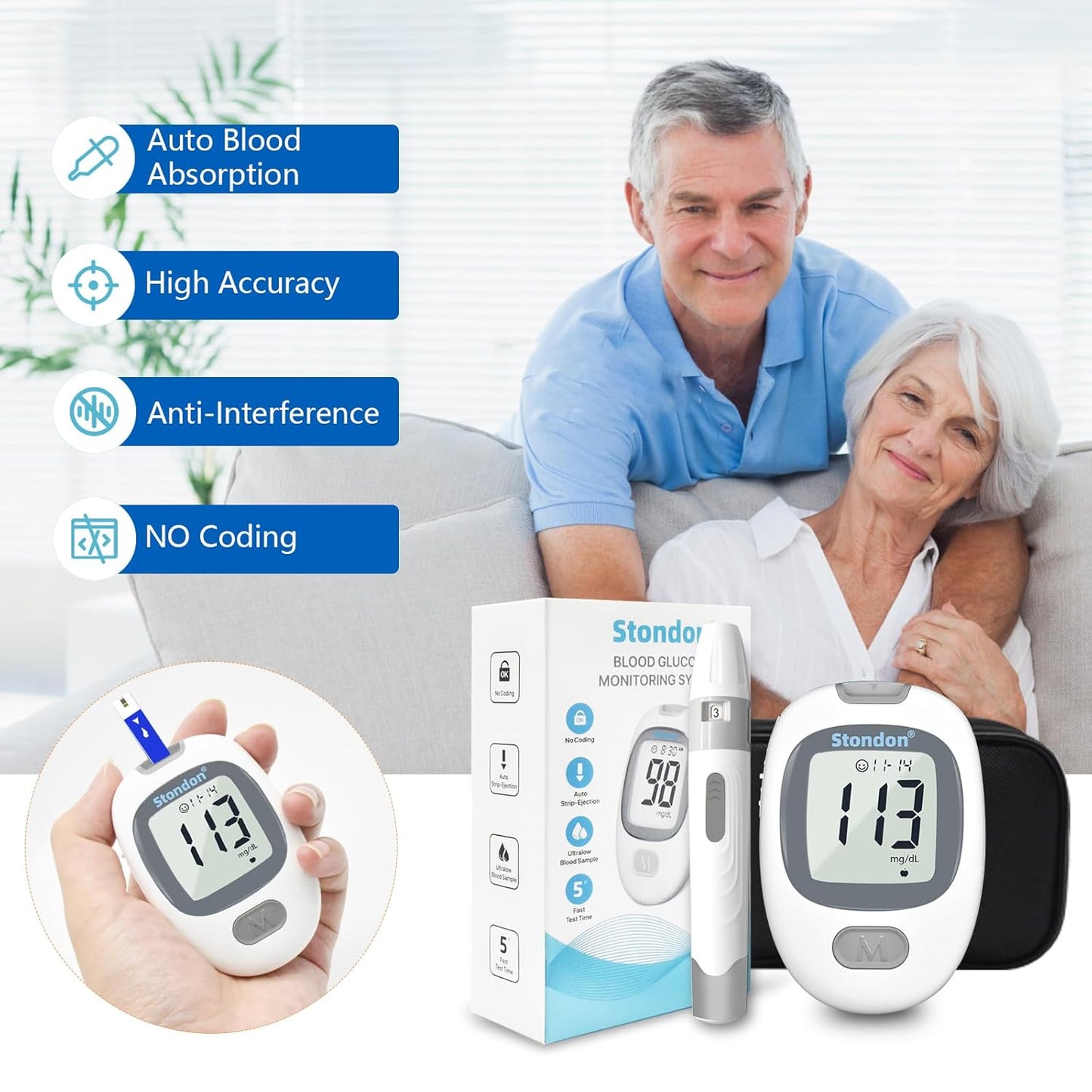 diabetes-testing-kit-with-blood-glucose-monitor-100-strips-100-lancets---grey-white-sugar-meter-3