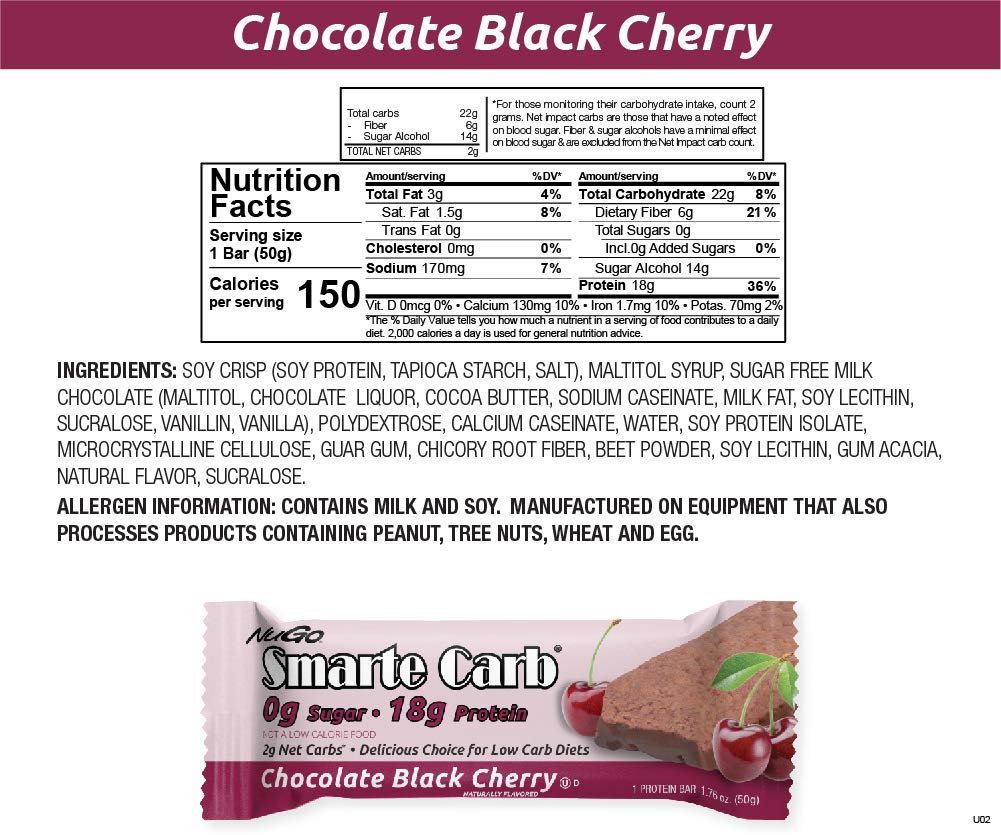 nugo-smarte-carb-chocolate-black-cherry-bars---18g-protein-0g-sugar-2g-net-carbs-150-calories---pack-of-12-3