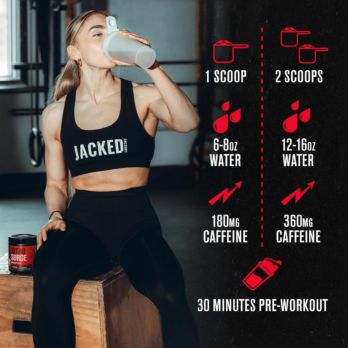 nitrosurge-shred-pre-workout-supplement---energy-booster-with-instant-strength-gains-sharp-focus-and-powerful-pumps---nitric-oxide-booster-preworkout-powder---watermelon-flavor-30-servings-5