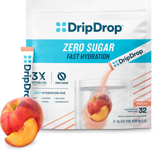 dripdrop-hydration-peach-electrolyte-drink-mix-packets---sugar-free-single-serve-powder-sticks---non-gmo-gluten-free-vegan---32-count-1