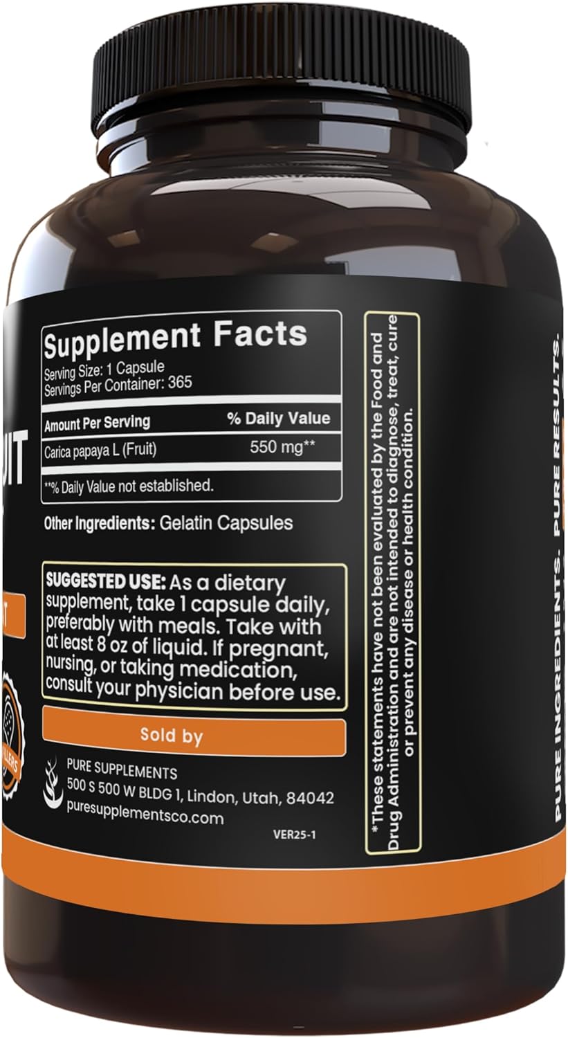 365-capsules-of-pure-papaya-extract---no-magnesium-or-rice-fillers---lab-verified-quality---always-original-ingredients-4
