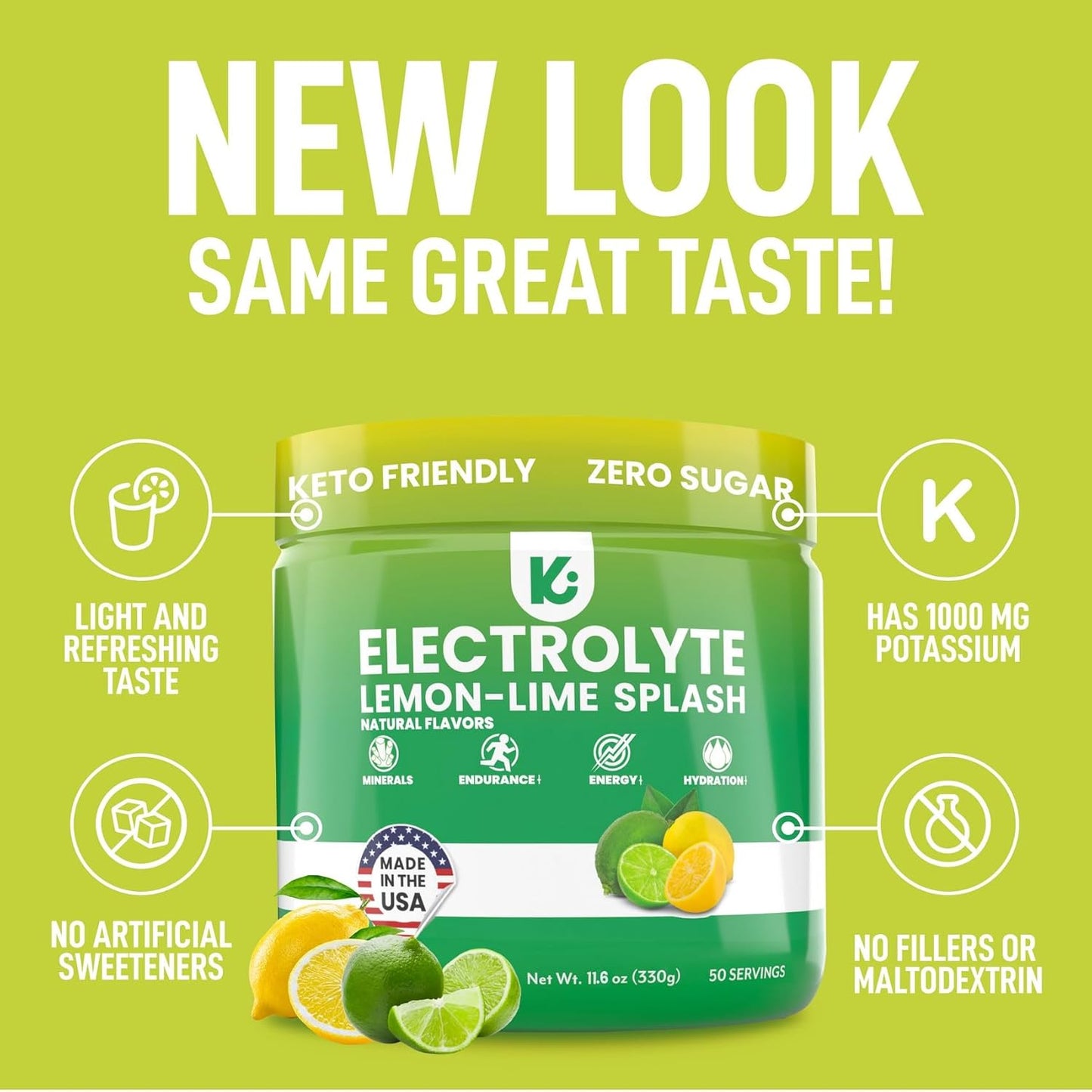 Keppi Keto Electrolyte Powder: Sugar-Free, Carb-Free, USA-Made for Hydration & Recovery - Lemon Lime Flavor, Easy Mix - Espot.com.au