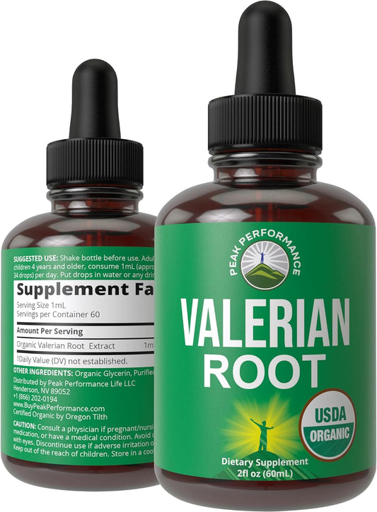 usda-organic-valerian-root-liquid-drops---vegan-extract-tincture-for-relaxation-sleep-calm---sugar-gluten-free-supplement-for-men-women---peak-performance-formula-1
