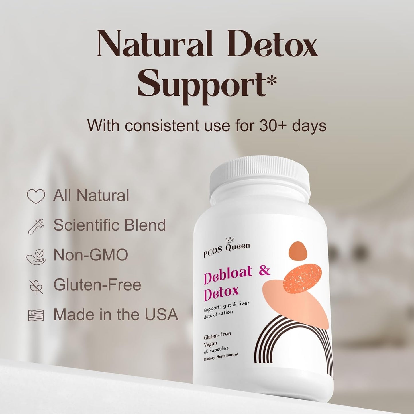 pcos-queen-gut-liver-detox-supplement---vegan-formula-with-milk-thistle-dandelion-for-women---supports-liver-detox-digestion-bloating---1-bottle-3