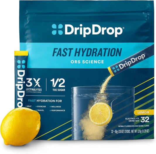 dripdrop-hydration-lemon-electrolyte-drink-mix-packets---32-single-serve-powder-sticks---non-gmo-gluten-free-vegan-1