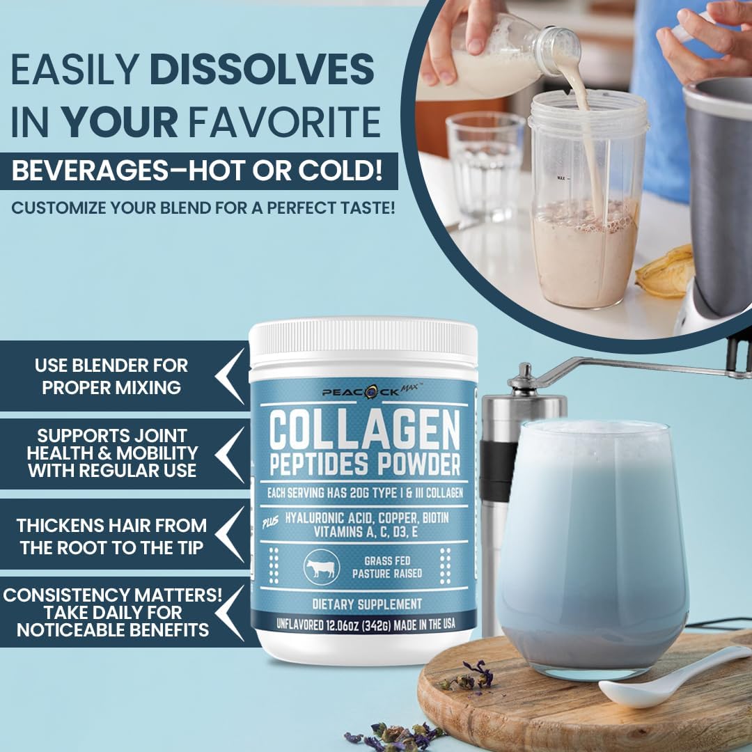 multi-collagen-peptides-powder---unflavored-protein-with-hyaluronic-acid-copper-biotin-multivitamin---1206-oz-for-nail-skin-hair-gut-health-4
