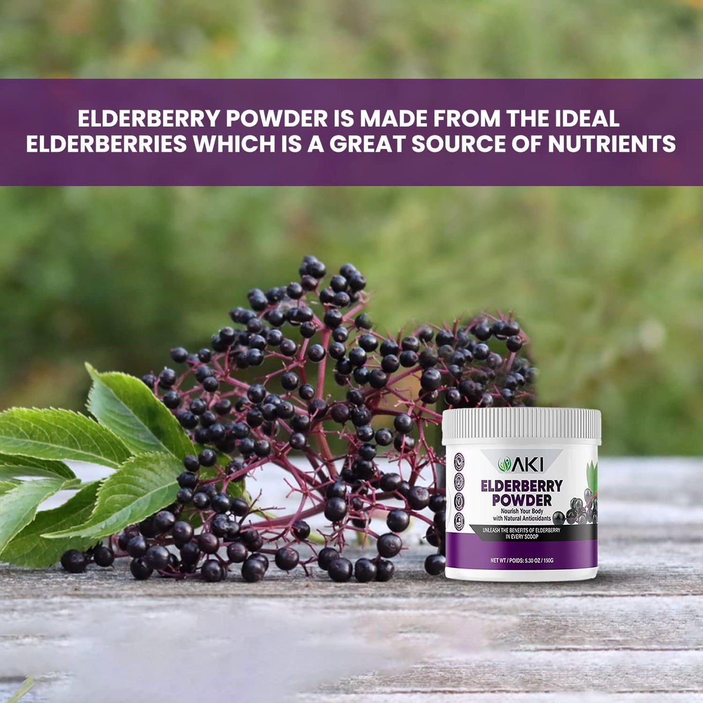 aki-organic-elderberry-powder---ideal-vitamins-nutrients-for-smoothies-oatmeal-and-yogurt---non-gmo-530-oz-150-g-8