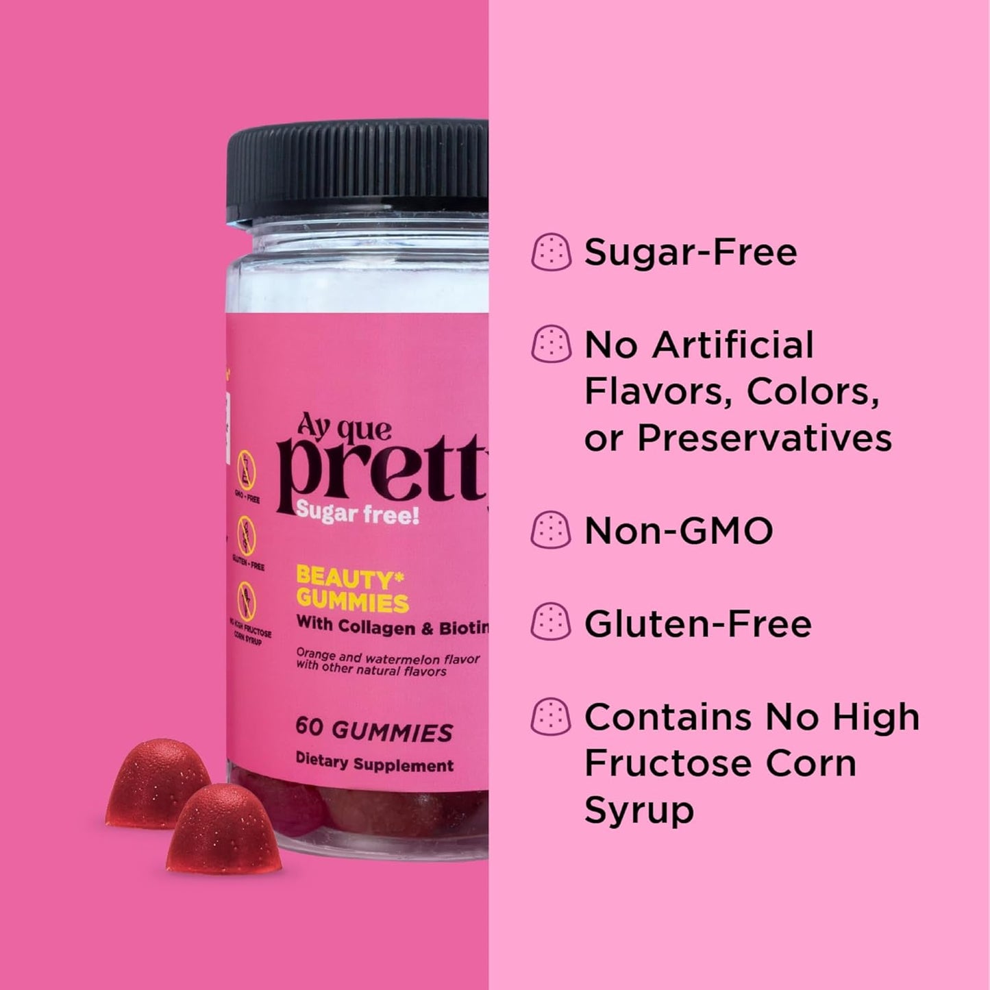 pretty-gummy-hair-skin-and-nails-supplement-with-biotin-collagen---orangewatermelon-flavor---60-count---adults-2