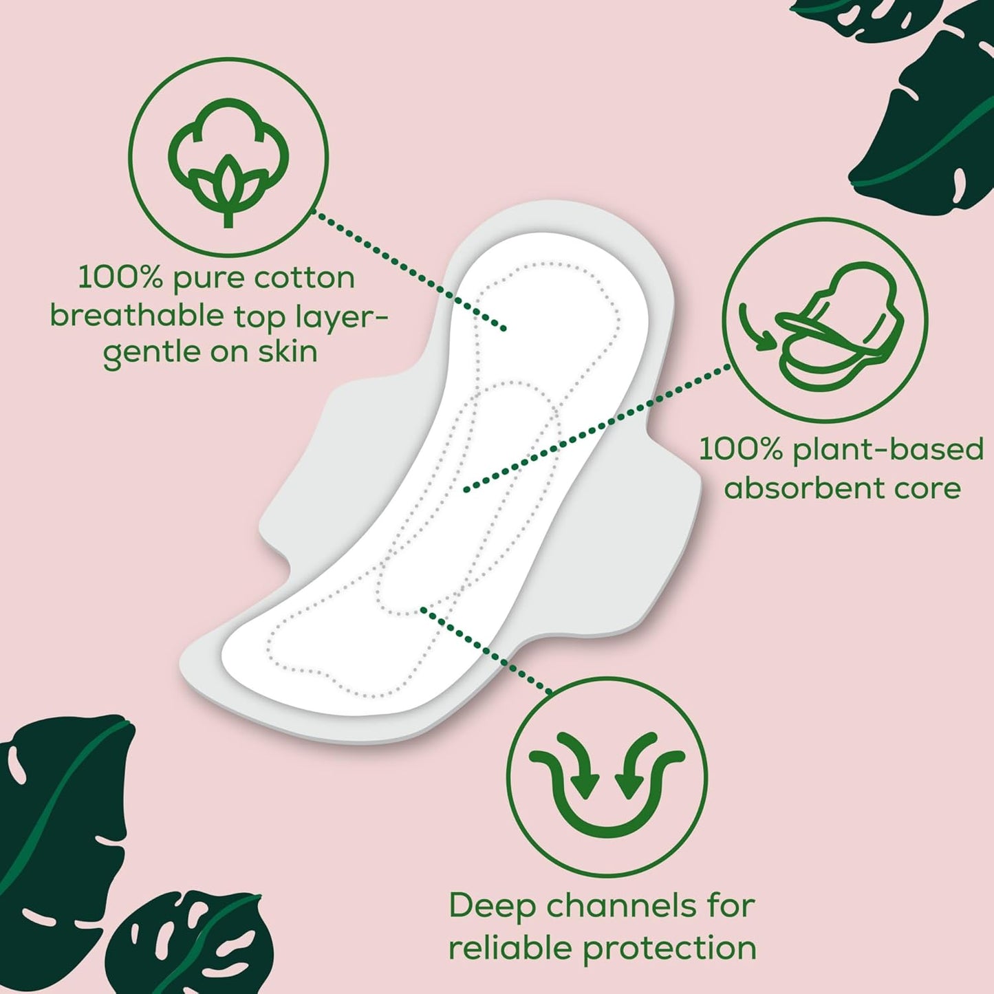 overnight-ultra-thin-cotton-topsheet-pads-with-wings-for-women-unscented-menstrual-pads---96-count-total-2