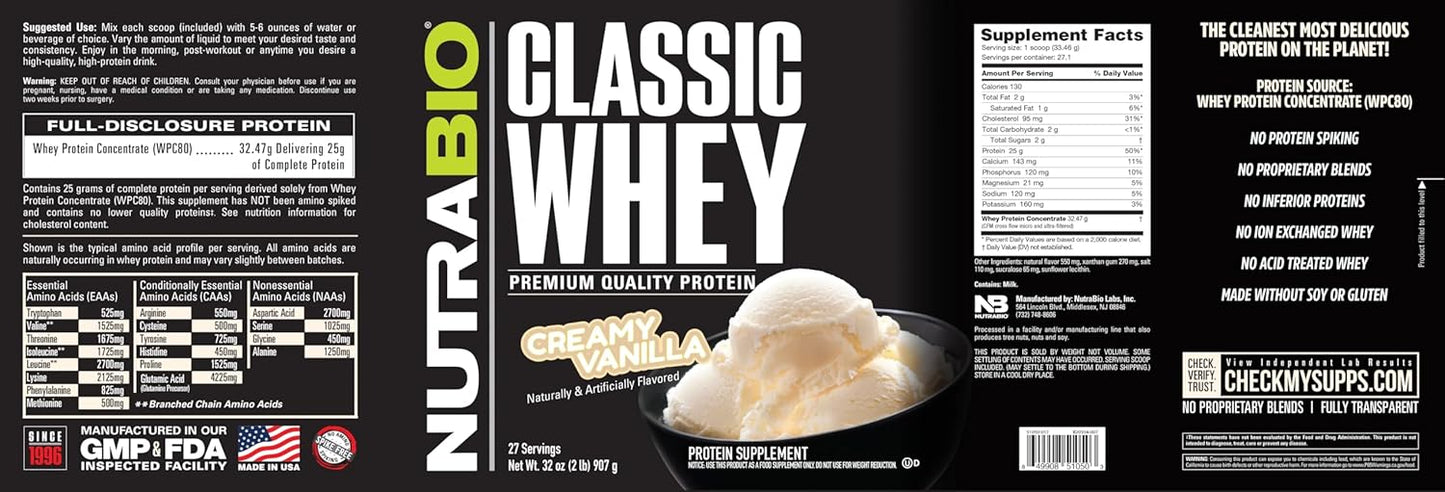 nutrabio-classic-whey-protein-powder---creamy-vanilla-flavor---25g-protein-per-serving---no-fillers-or-artificial-ingredients---2lb-size-4