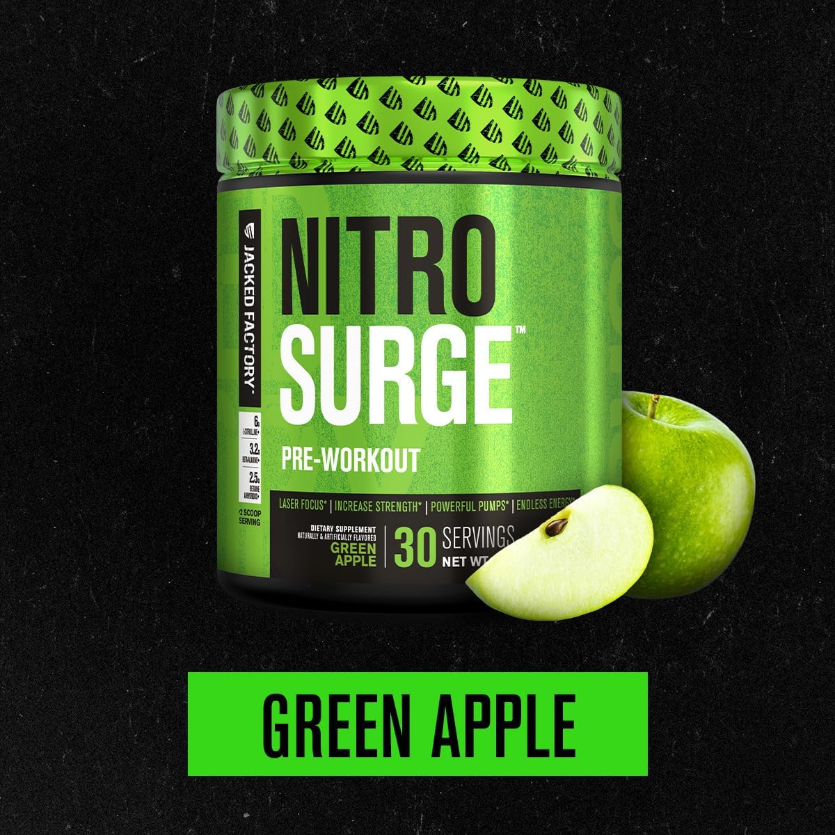 jacked-factory-nitrosurge-pre-workout-powder---boost-energy-strength-focus-pumps---no-booster---green-apple-flavor---30-servings-2