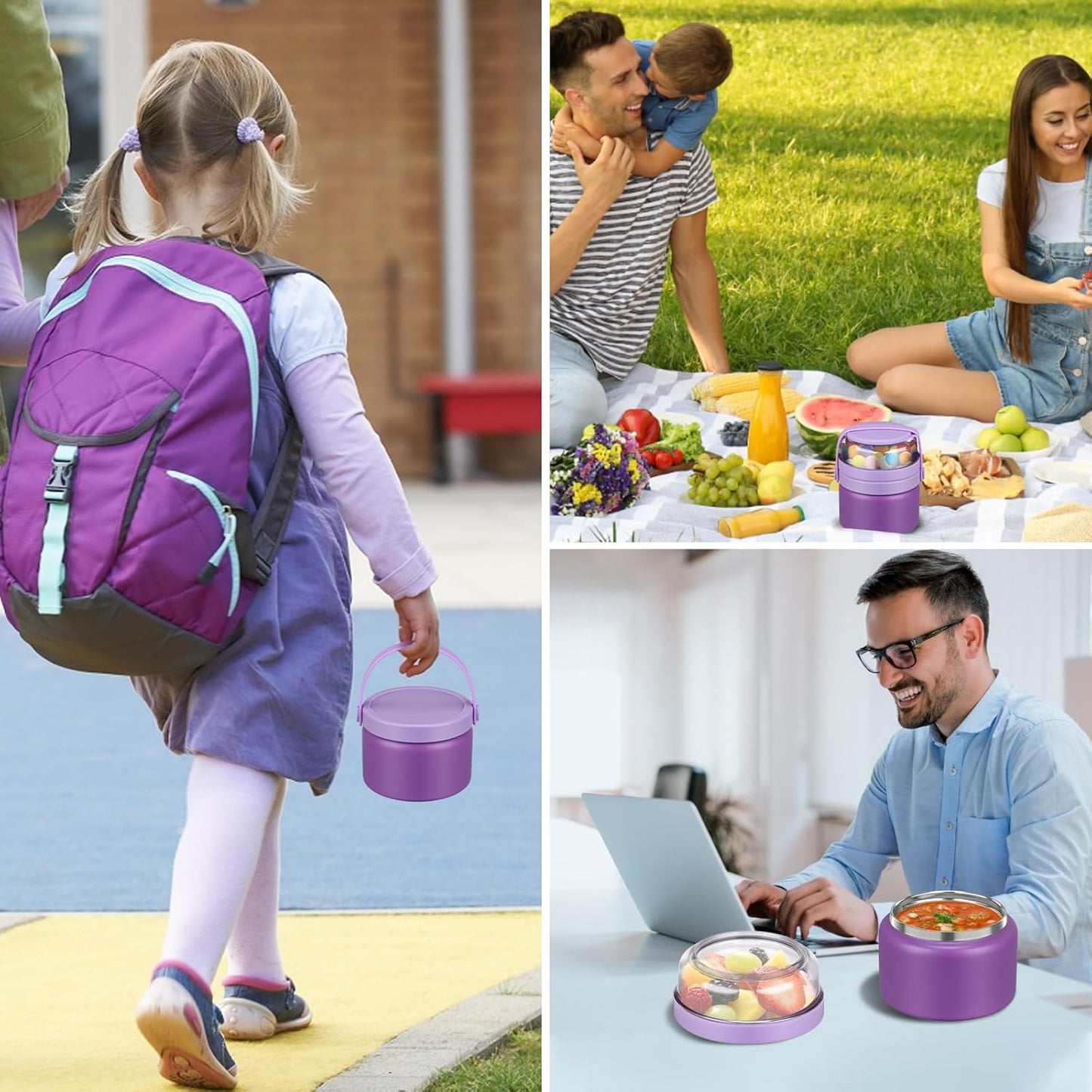 purple-kids-2-in-1-food-jar-with-snack-container---8oz-double-insulated-soup-thermo-for-hot-lunch---wide-mouth-stainless-steel-leak-proof-container-for-school-and-travel-8
