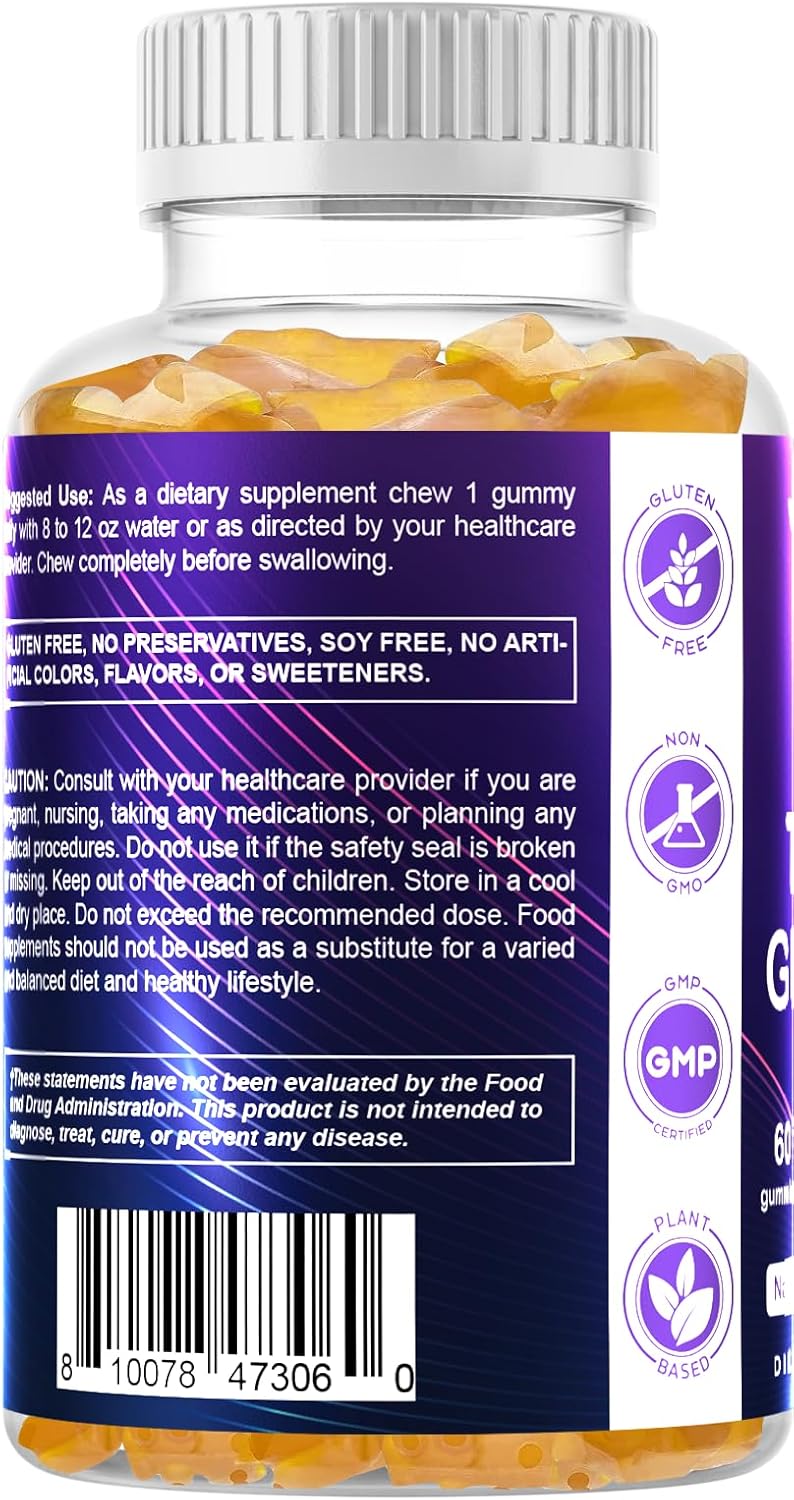 2 Pack Milk Thistle Gummies - 3000 mg Equivalent - Liver Detox & Antioxidant - 80% Silymarin - 60 Pectin Gummies - Espot.com.au