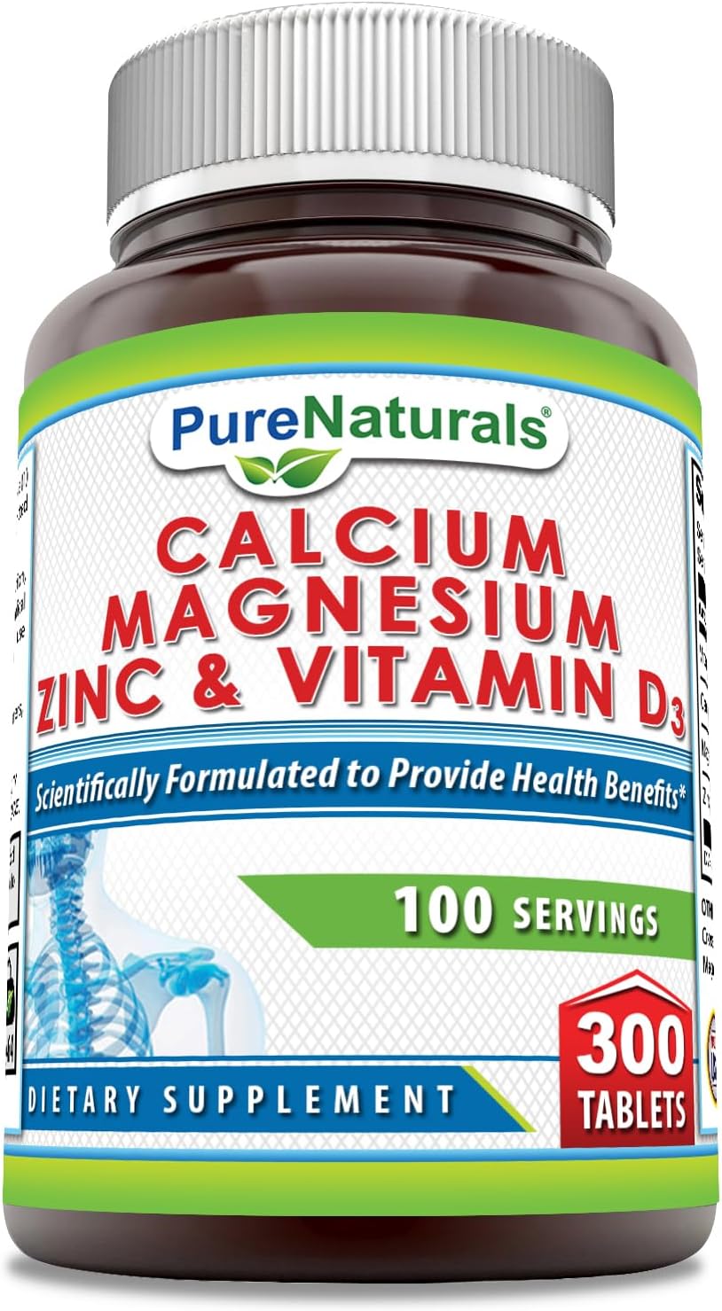 pure-naturals-calcium-magnesium-zinc-vitamin-d3-supplement---300-tablets-non-gmo-gluten-free---1000mg-calcium-400mg-magnesium-25mg-zinc-600-iu-vitamin-d3-1
