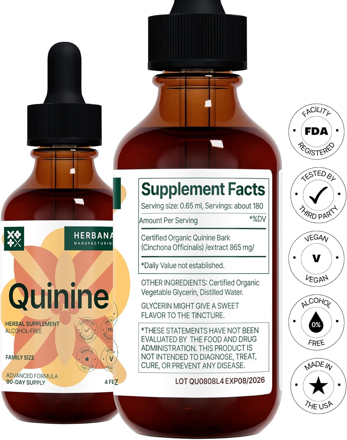 4-fl-oz-quinine-liquid-extract-for-digestive-health-support---natural-cinchona-officinalis-bark-tincture---cramp-defense-supplement---high-potency---90-day-supply-6
