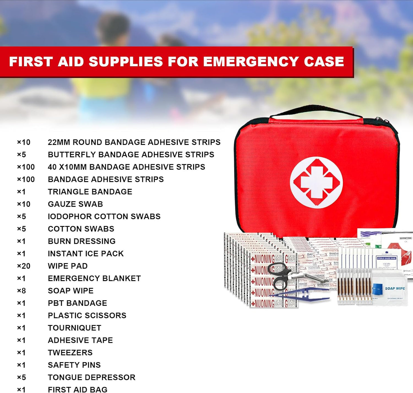 300pcs-travel-first-aid-kit-for-car-home-and-outdoor-adventures---portable-red-emergency-essential-set-for-hiking-camping-and-business---must-have-first-aid-gear-for-safety-2