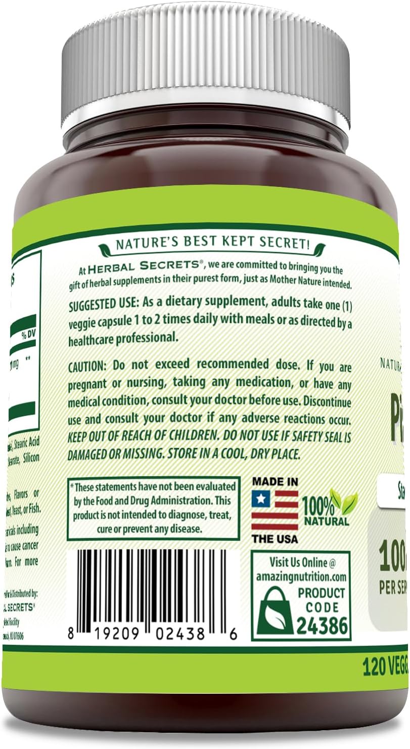 Pine Bark Extract Supplement 100mg - 120 Veggie Capsules - Non-GMO & Gluten-Free - Herbal Secrets - Made in USA - Espot.com.au