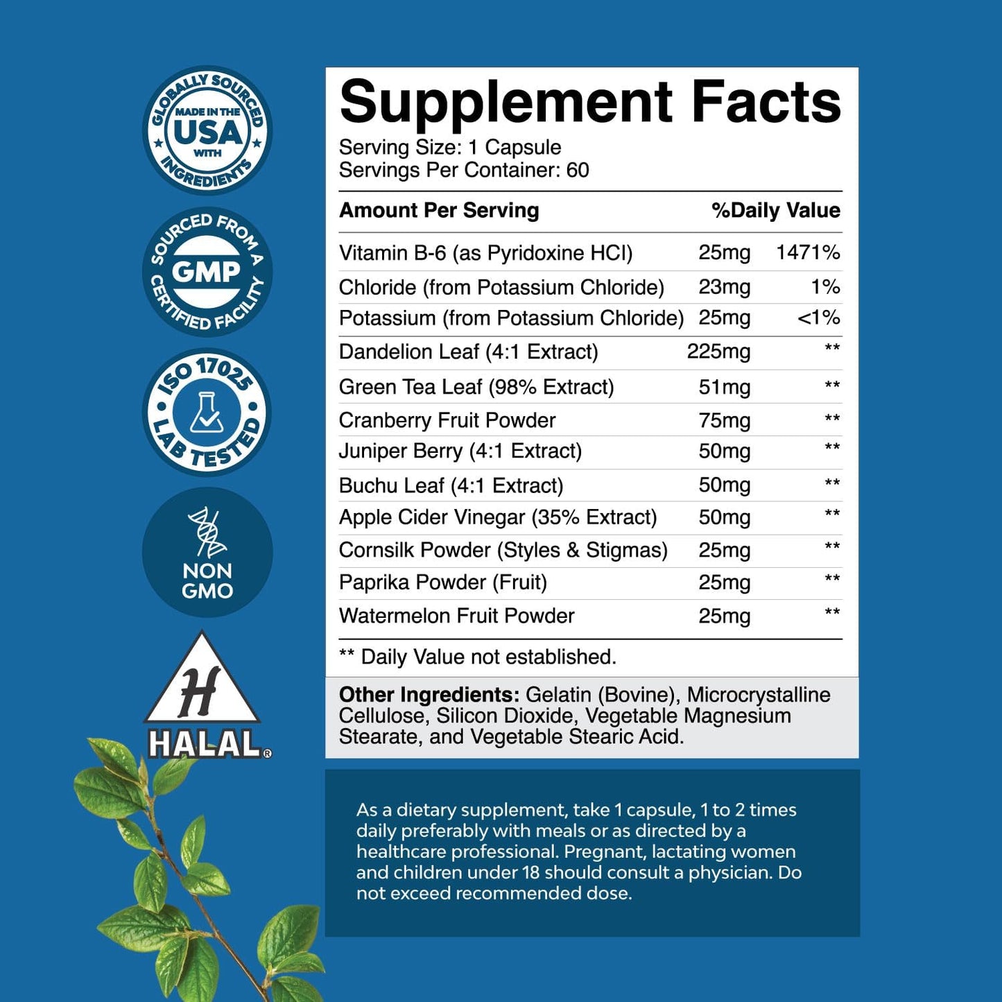 water-away-pills-with-vitamin-b6-potassium-dandelion-root-extract---natural-diuretic-for-water-retention-bloating-weight-loss---anti-swelling-capsules-with-green-tea---men-women---bio-sense-2