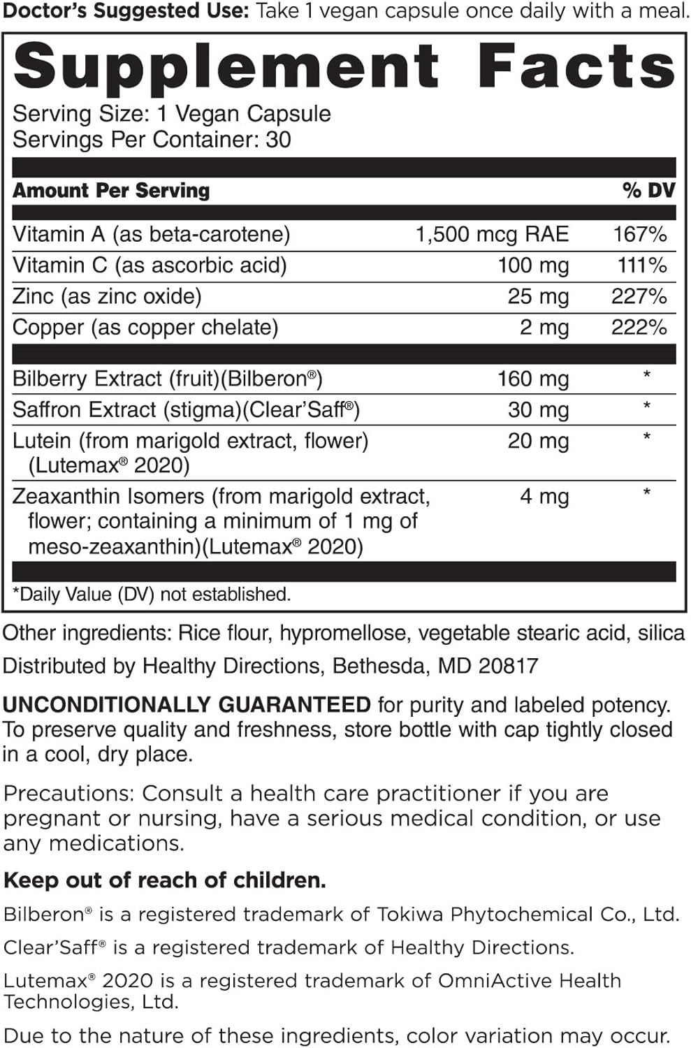 Clinical-Grade OcuGold Supplement for Macula & Retina Health - 30 Vegan Capsules - with Lutein and Zeaxanthin for Eye Strain and Visual Performance - Espot.com.au