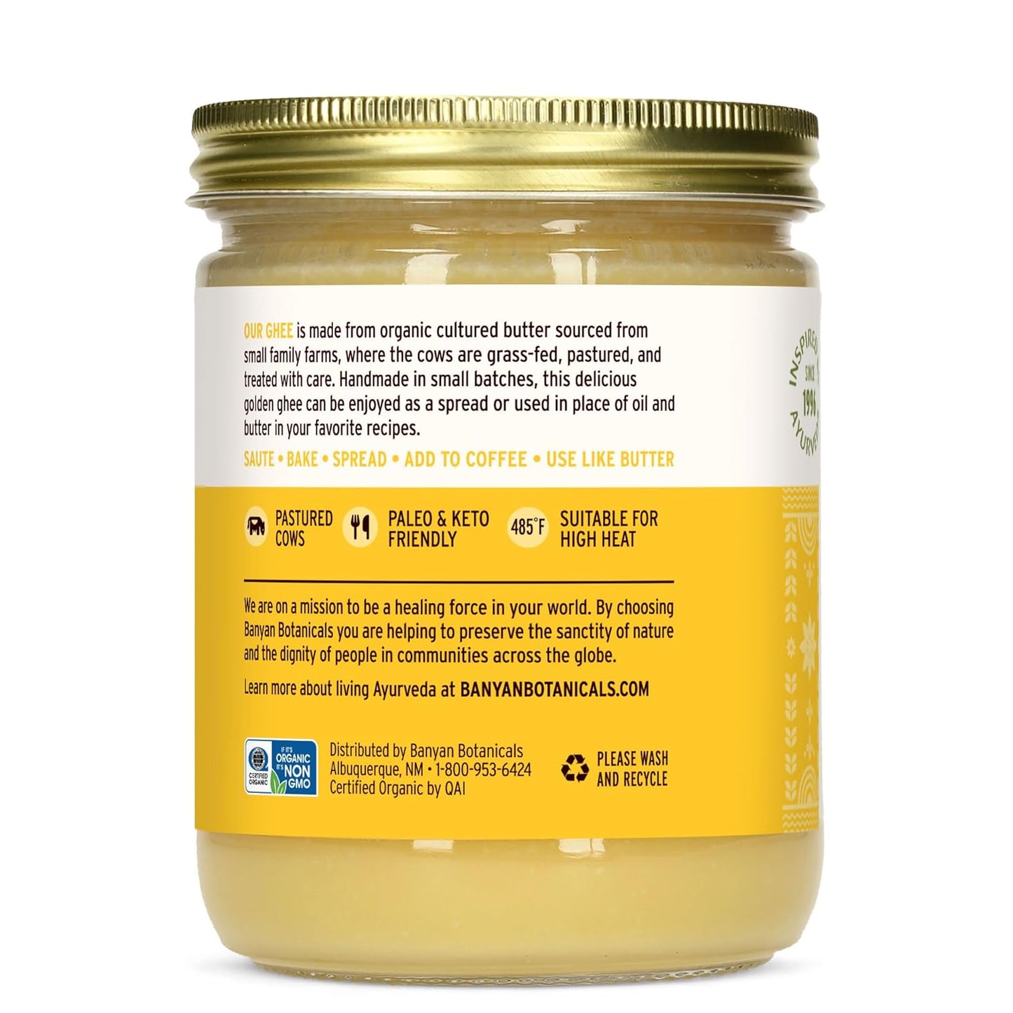 organic-grass-fed-ghee---original-cultured-clarified-butter---ideal-oil-butter-substitute-for-cooking-baking---134-oz---non-gmo-gluten-free-vegan-2