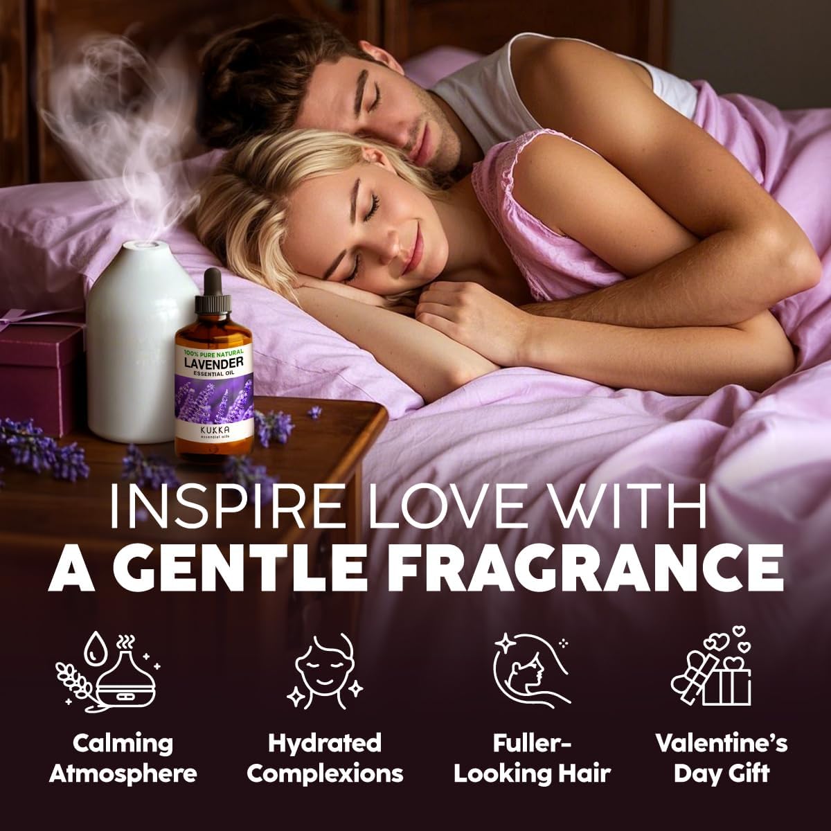 4oz KUKKA Lavender Essential Oil for Skin & Hair - 100% Pure Natural Oil for Diffuser, Aromatherapy, DIY Soap Making - Calming Relaxation & Body Scent - Espot.com.au