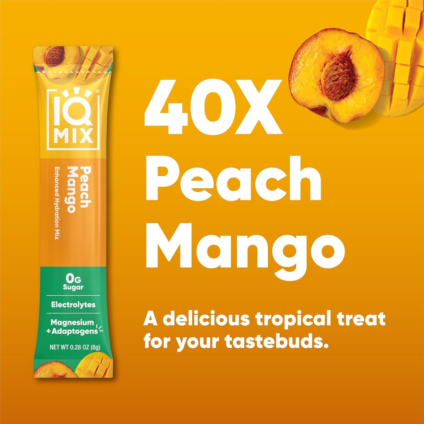 iqbar-iqmix-peach-mango-electrolyte-powder-packets---sugar-free-hydration-supplement-with-keto-electrolytes-lions-mane-magnesium-and-potassium---40-pack-3