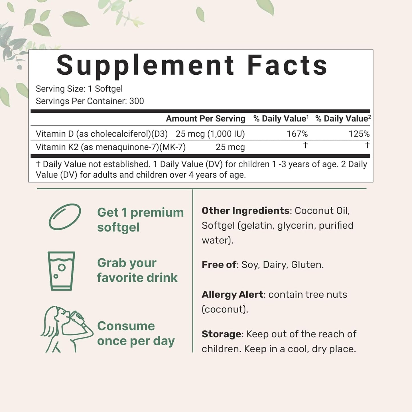 vitamin-d3-1000-iu-with-k2-mk-7-virgin-coconut-oil-softgels---300-capsules-2-in-1-d-k-complex-for-kids-pregnant-women---easy-to-swallow-formula-2