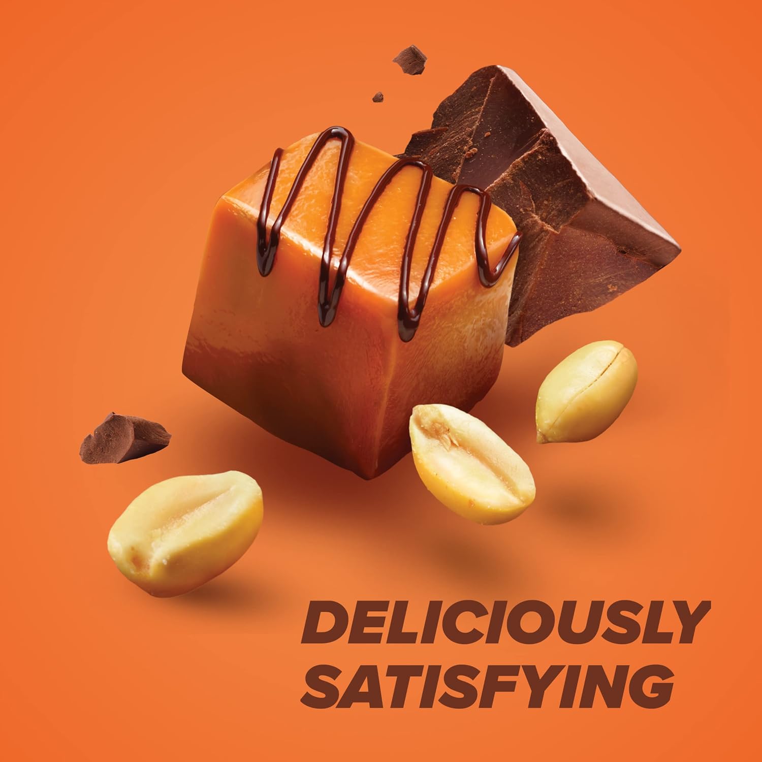 High Protein Chocolate Peanut Caramel Bars - Nutritious Snacks for Energy, Low Sugar, Gluten Free - 12 Count Pack, 1.76oz Each - Espot.com.au