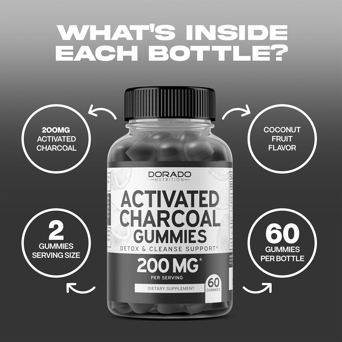 organic-coconut-shell-activated-charcoal-gummies---detox-cleanse-support-for-men-women---200mg-per-serving---non-gmo-gluten-free---natural-fruit-flavor---60-gummies-4