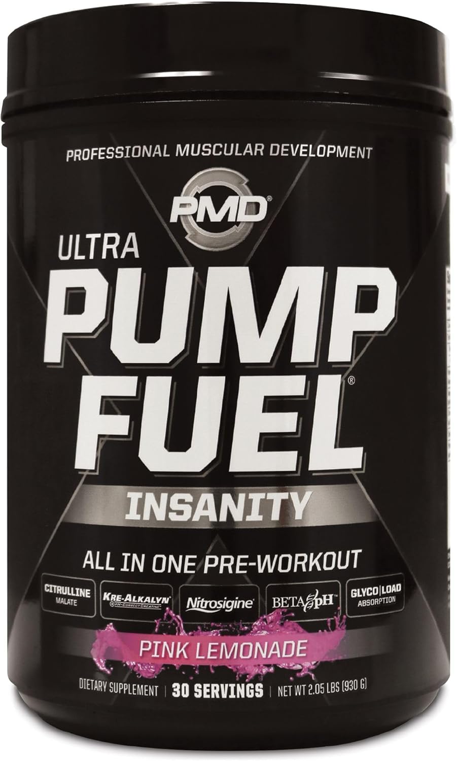 pmd-sports-ultra-pump-fuel-insanity-pre-workout-drink-mix---energy-strength-endurance-recovery---complex-carbs-amino-energy---electric-pink-lemonade-1