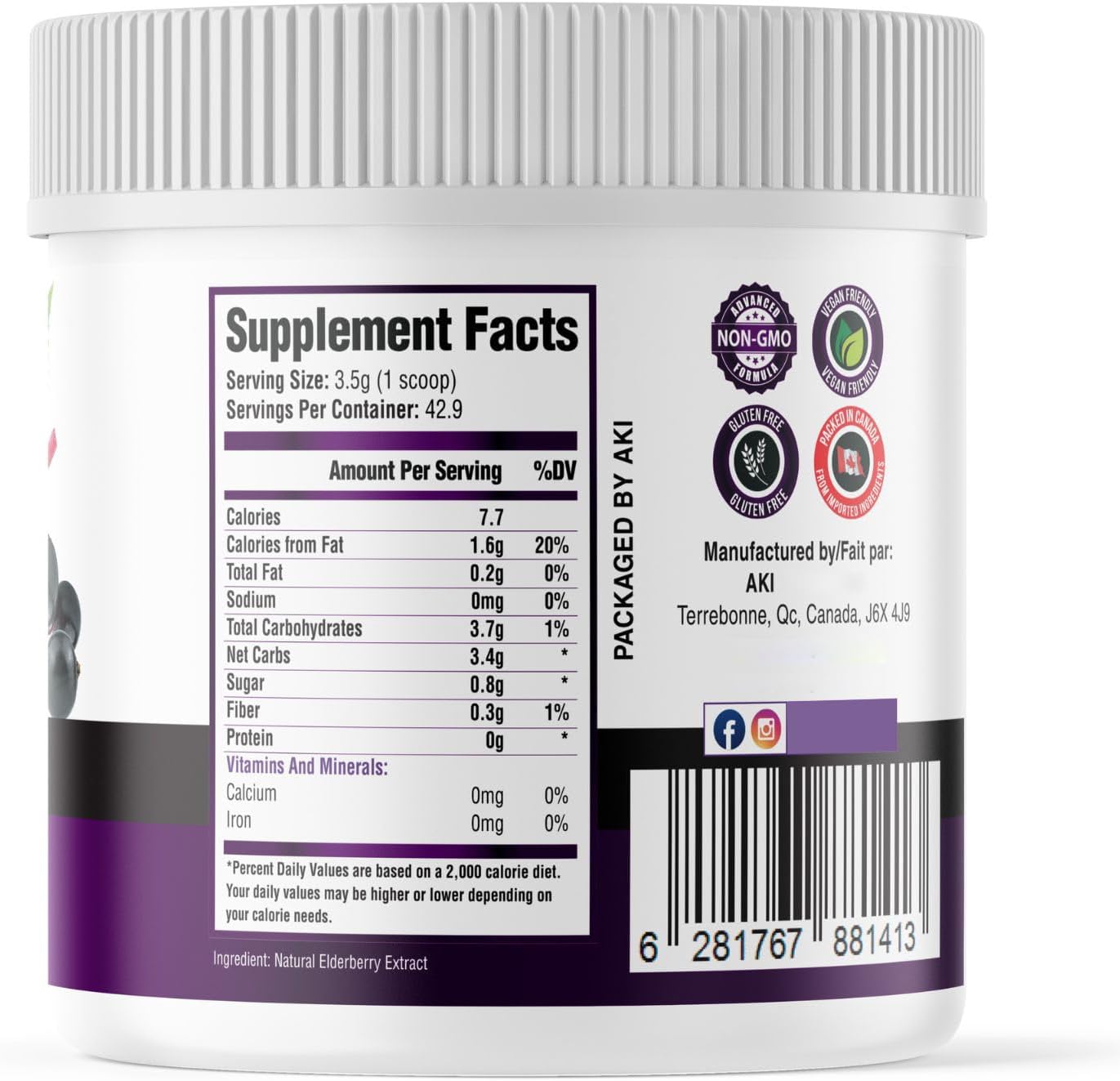 aki-organic-elderberry-powder---ideal-vitamins-nutrients-for-smoothies-oatmeal-and-yogurt---non-gmo-530-oz-150-g-9