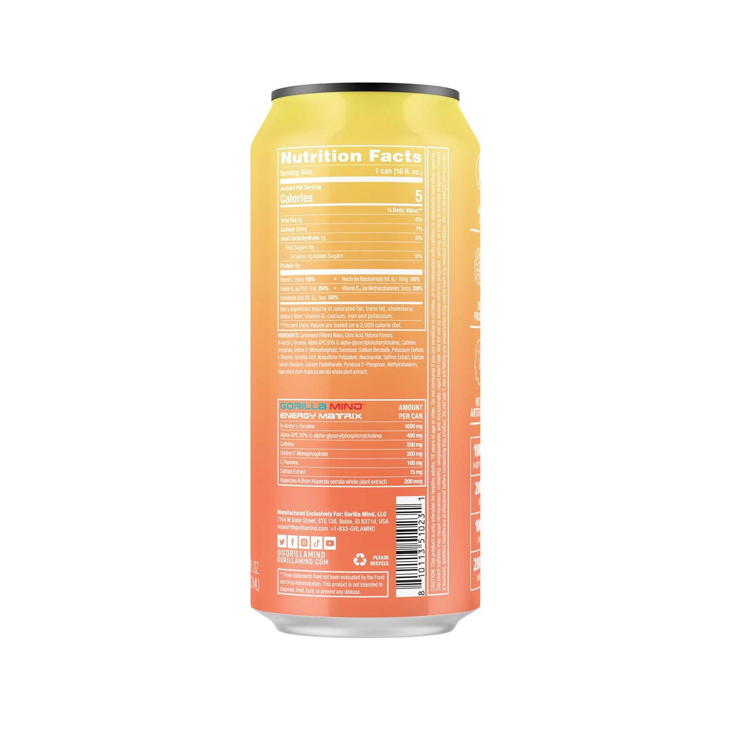 tropic-wave-gorilla-mind-energy-drink---boosted-energy-focus---nootropic-ingredients---0-sugar-16oz-12-pack-2
