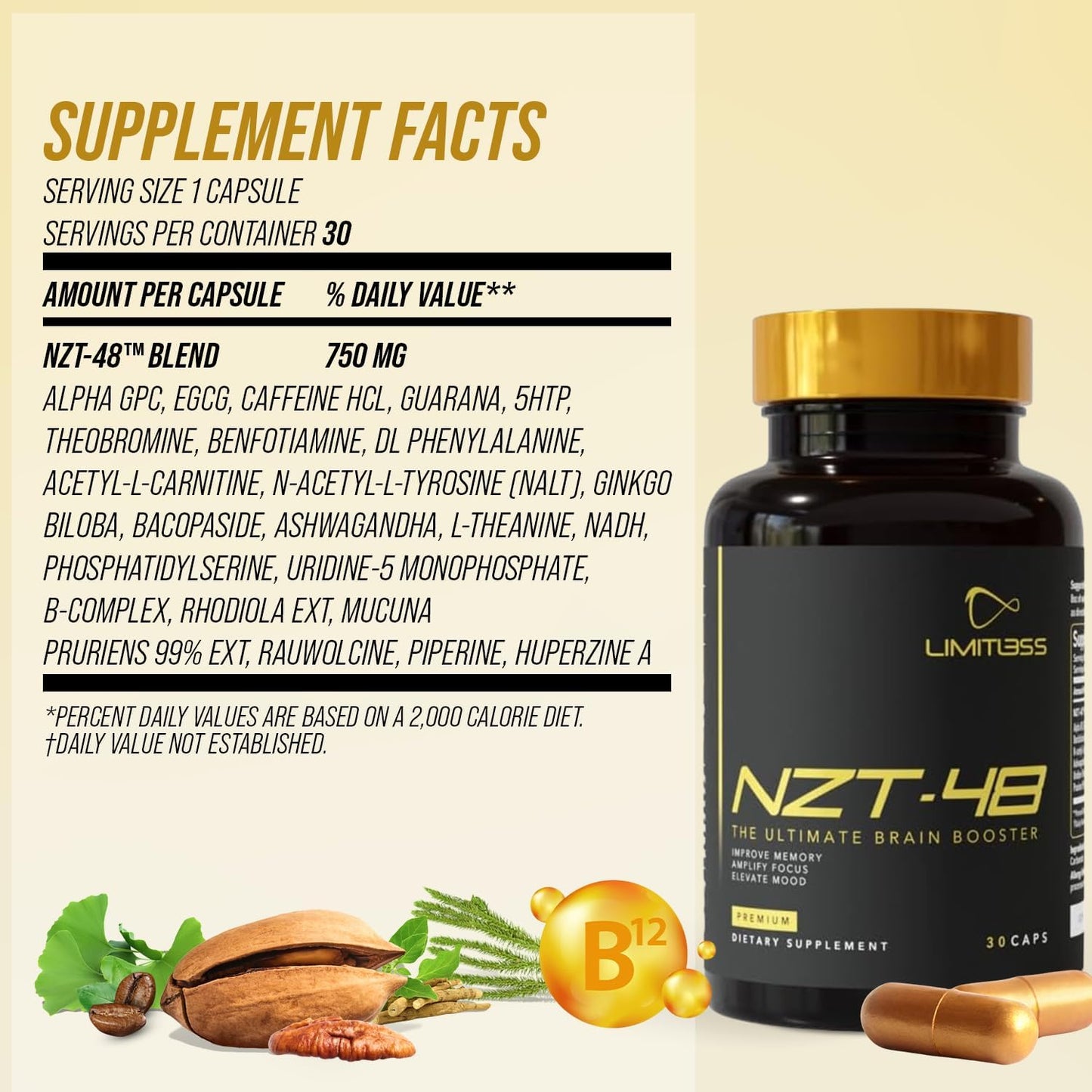 premium-nzt-48-brain-booster-nootropic-supplement-for-memory-focus-and-energy---contains-caffeine-phosphatidylserine-b6-b12-ashwagandha---30-servings-5