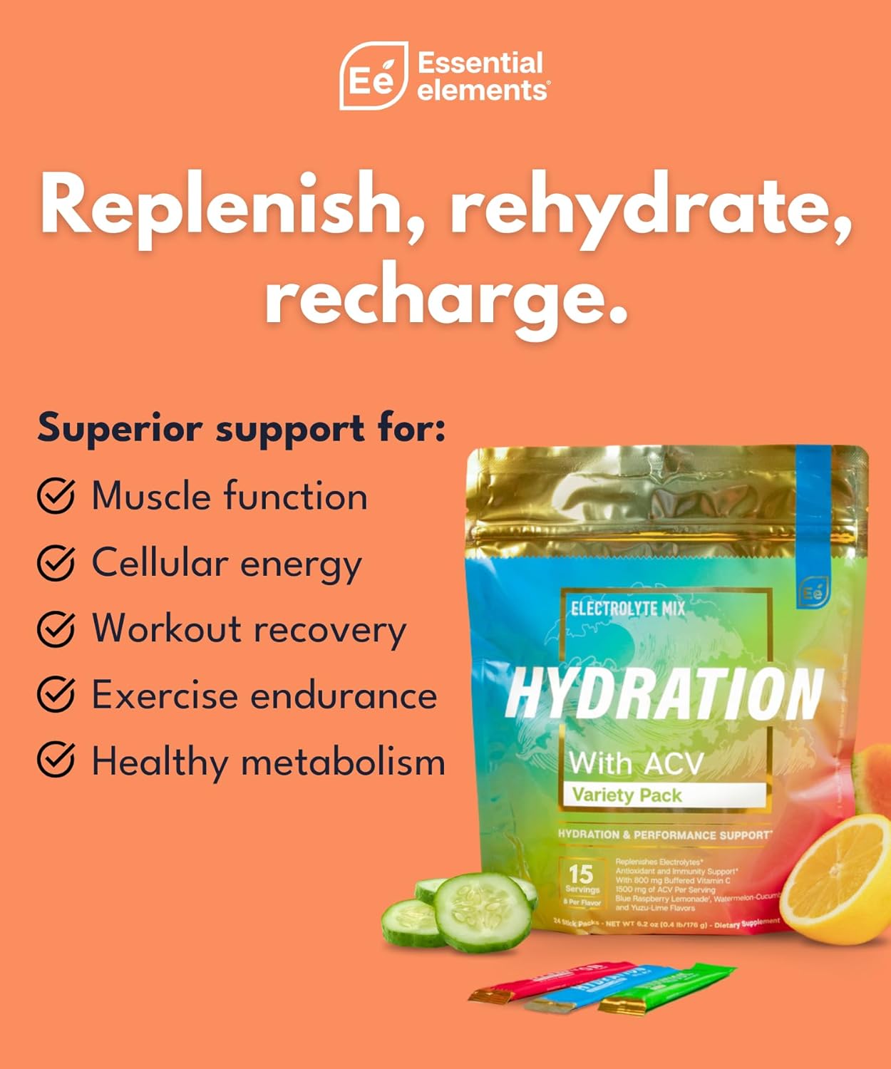 hydration-packets-with-electrolytes-powder---sugar-free-mix-with-acv-vitamin-c---24-stick-packs---variety-pack-2