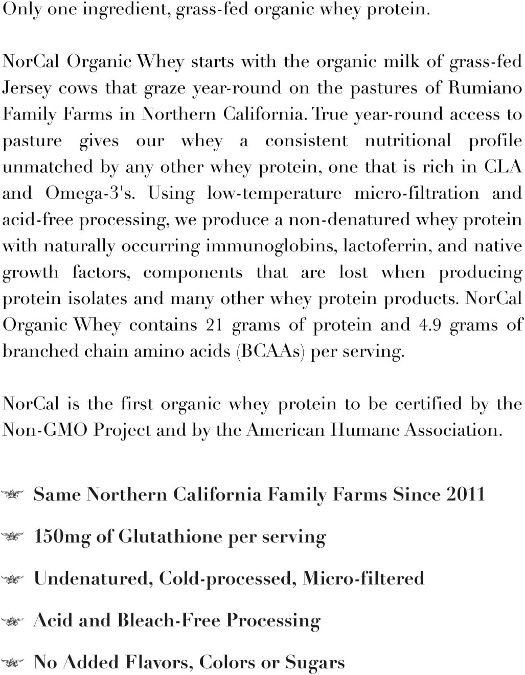 NorCal Organic Grass-Fed Classic Whey Protein Powder - Unflavored - Lecithin-Free - 2lb Bulk Size - Espot.com.au